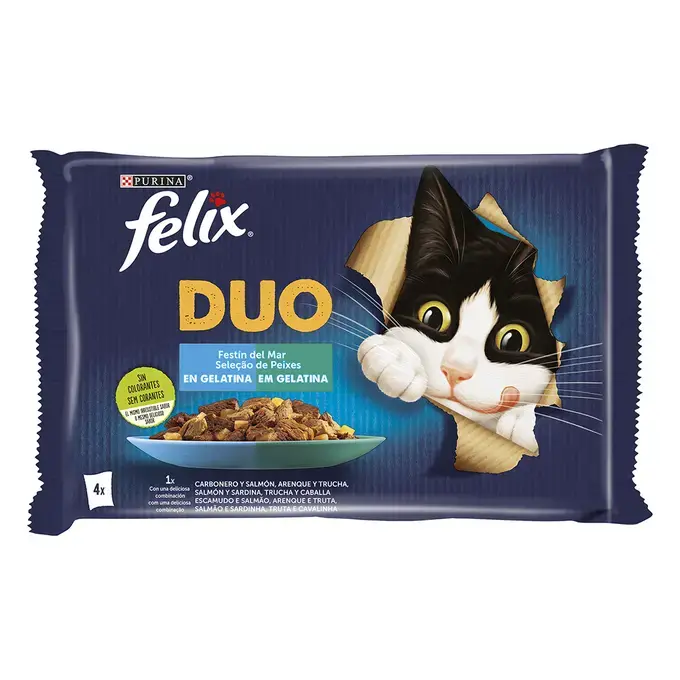 FELIX FANTASTIC DUO DELICIOUS FISH 12(4x85g)