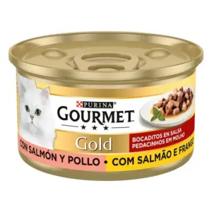 GOURMET GOLD Bocad  Salsa  Salmon/Pollo 24x85g