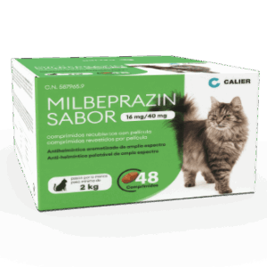 MILBEPRAZIN SABOR 16/40 mg GATOS>2KG 48 COMP