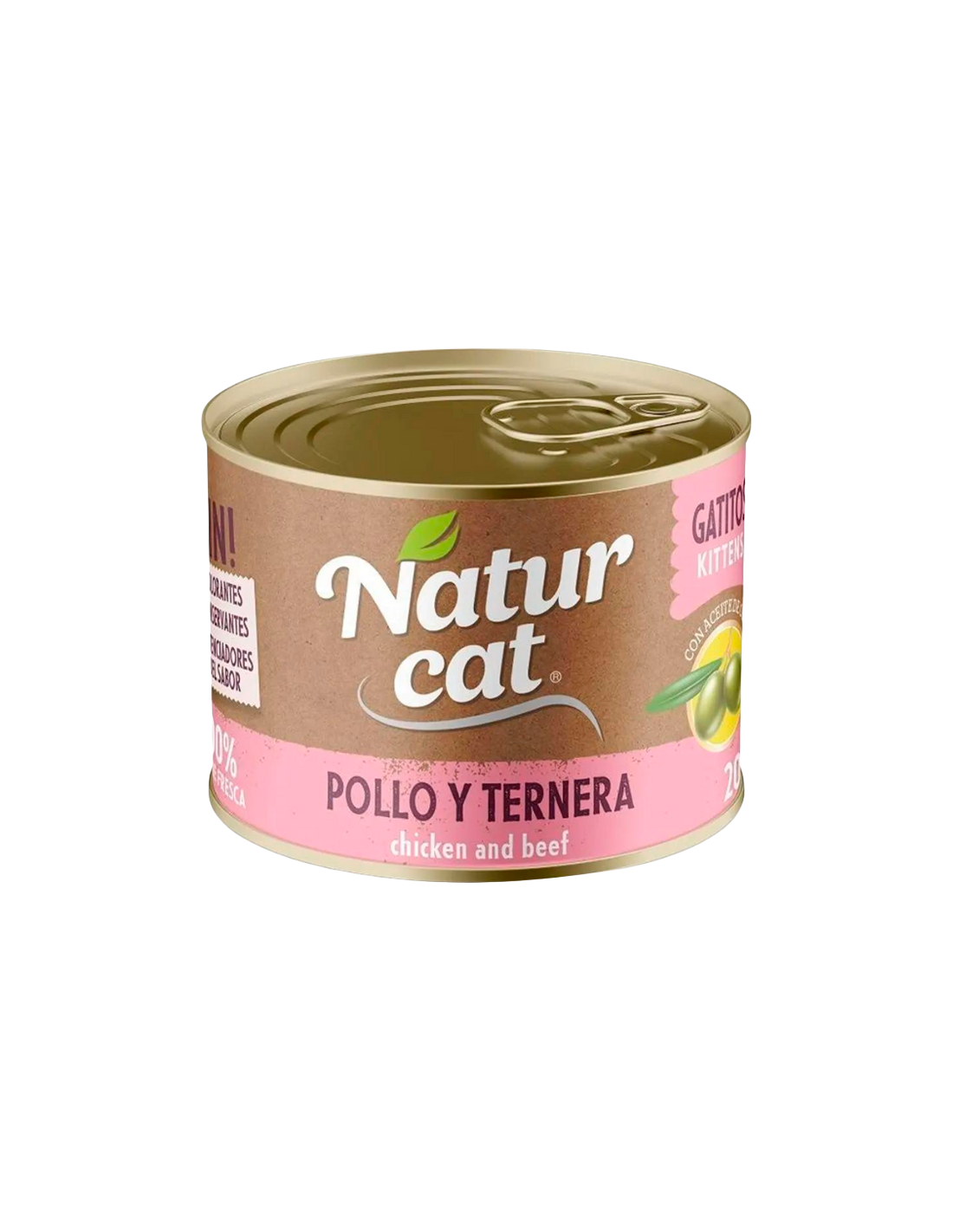 NATURCAT KITTEN POLLO Y TERNERA 6X200 gr