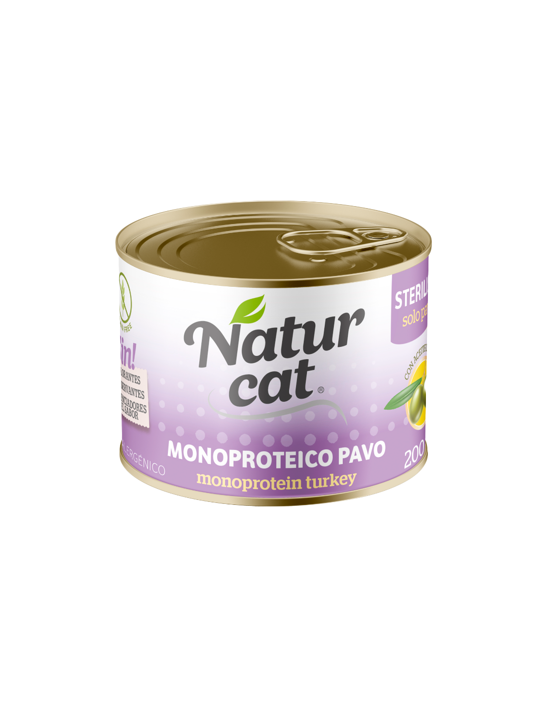NATURCAT MONOPROTEICO PAVO STERILISED 6x200 GR.