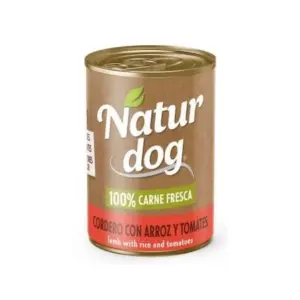 NATURDOG CORDERO, ARROZ Y TOMATE 6x400 GR