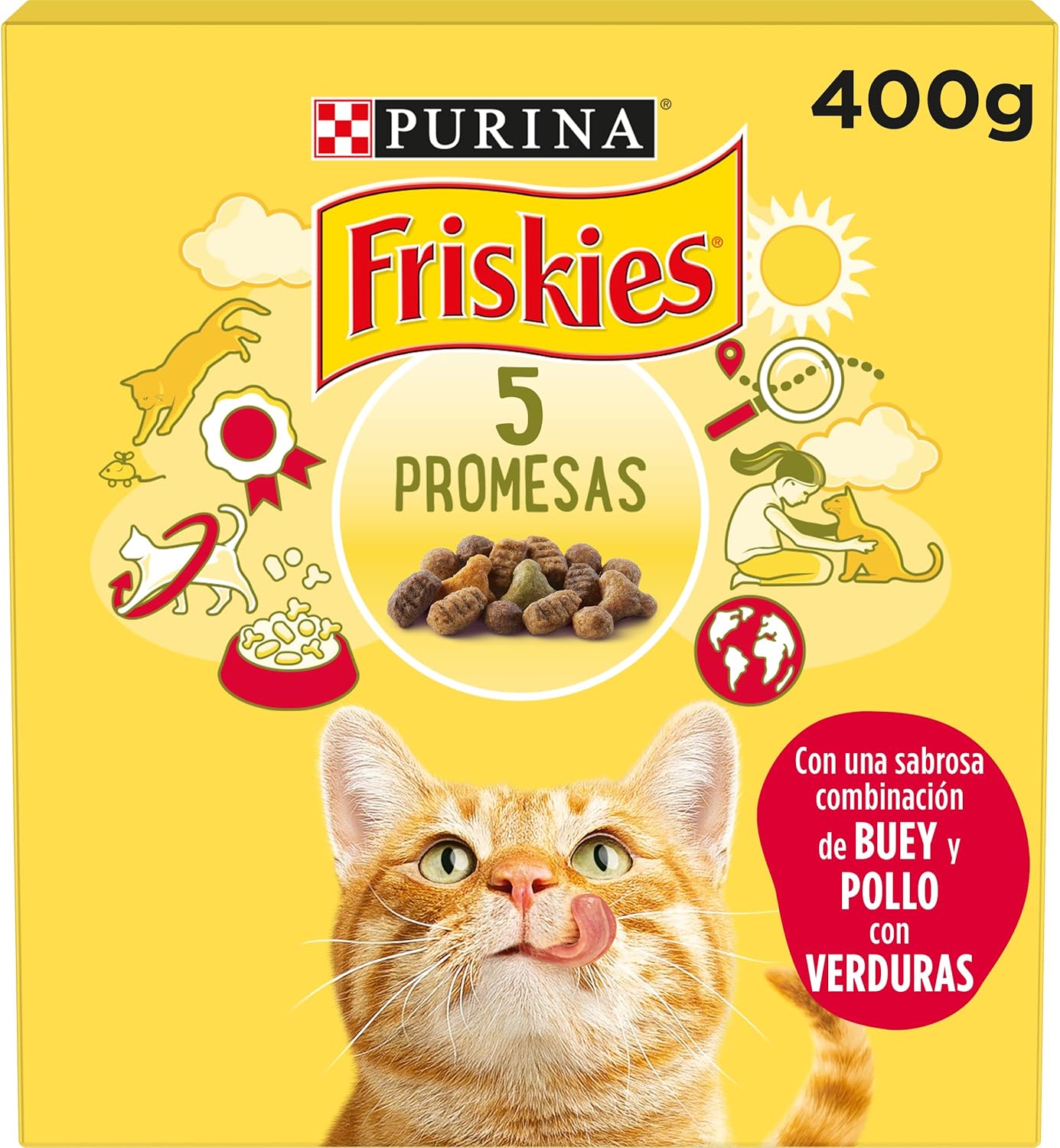 FRISKIES CAT BUEY&POLLO 20X400 GR