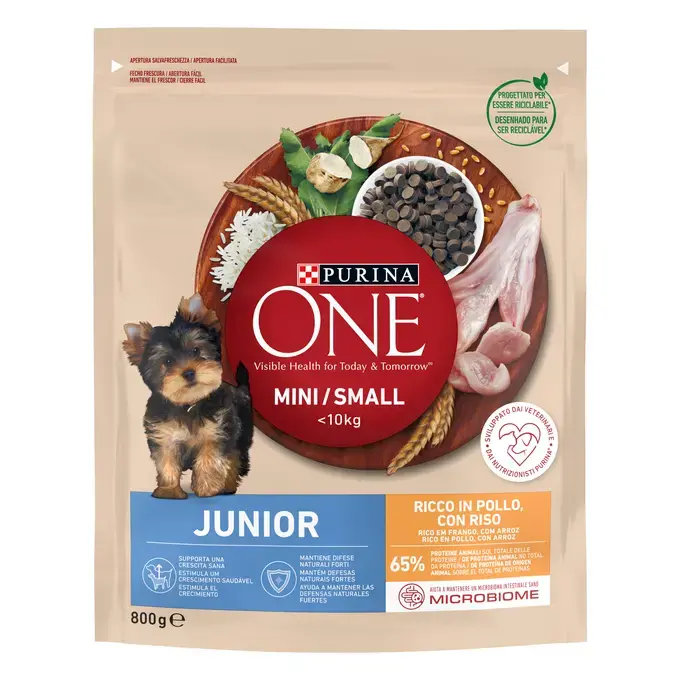 ONE MINI DOG JUNIOR POLLO 8X800 GR