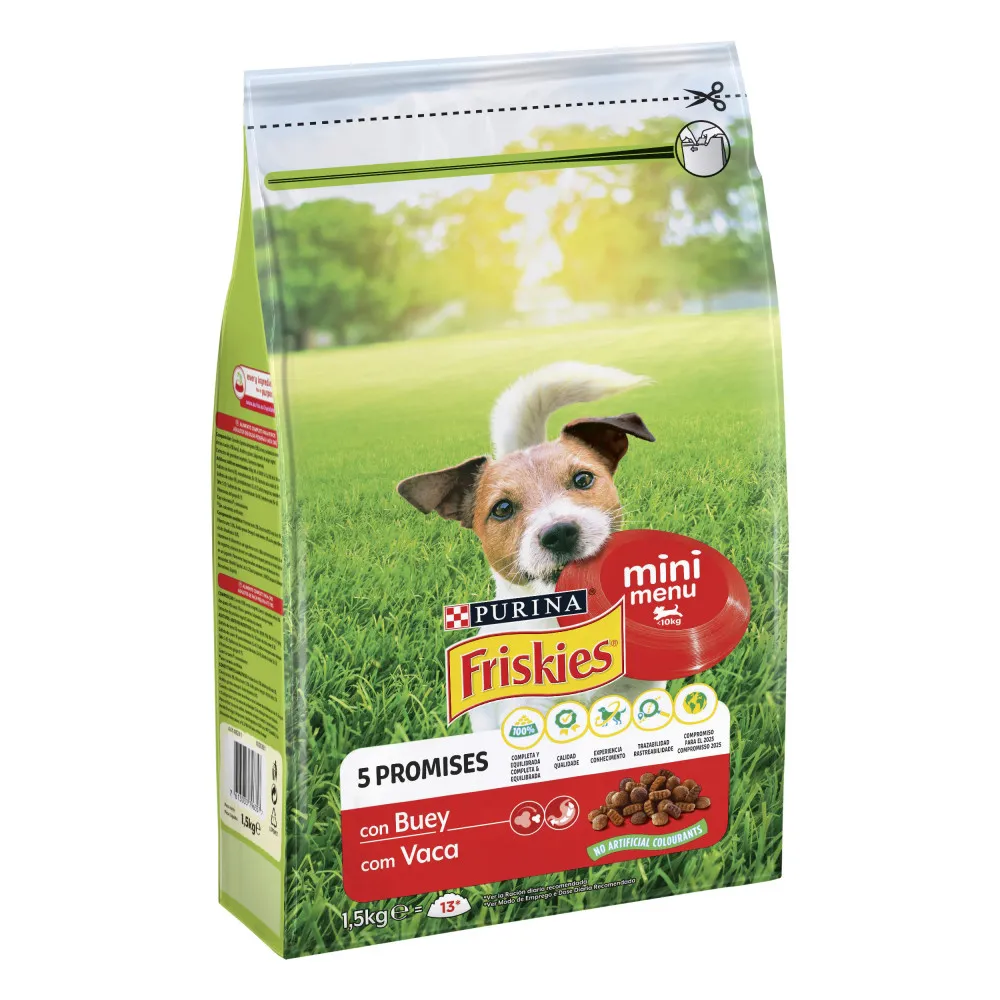FRISKIES MINI MENU CON BUEY 1.5 KG